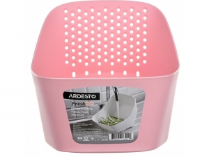 Миска з ситом Ardesto Fresh (AR1601PP), рожевий, nalichie