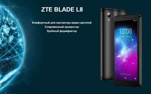 Смартфон ZTE Blade L8 1/16GB Black nalichie
