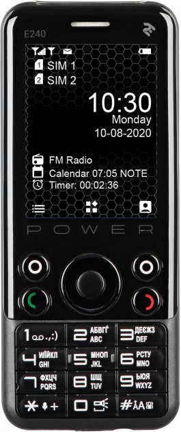 Мобільний телефон 2E TWOE R240 (2020) Dual Sim Black